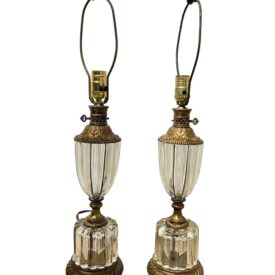 1940's Small Crystal Table Lamp