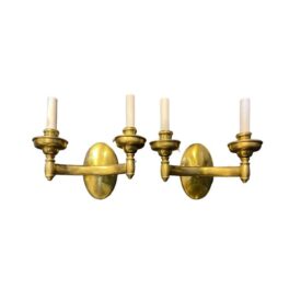 1920 Caldwell Gilt Bronze Sconces 2 Lights