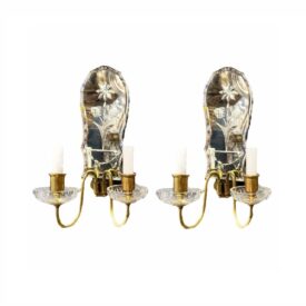 1920 Caldwell Etched Mirror Sconces