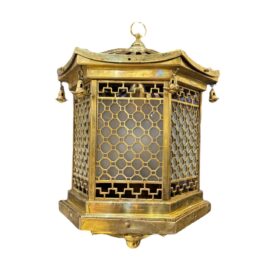 1930 French Pagoda Shape Bronze Lantern