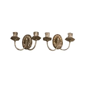 1920 Caldwell Small Silver Plated Sconces