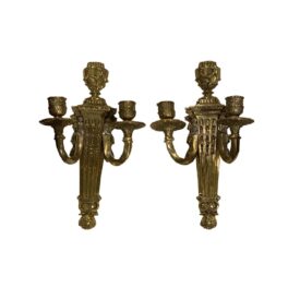 1920's Bronze Neoclassical Sconces