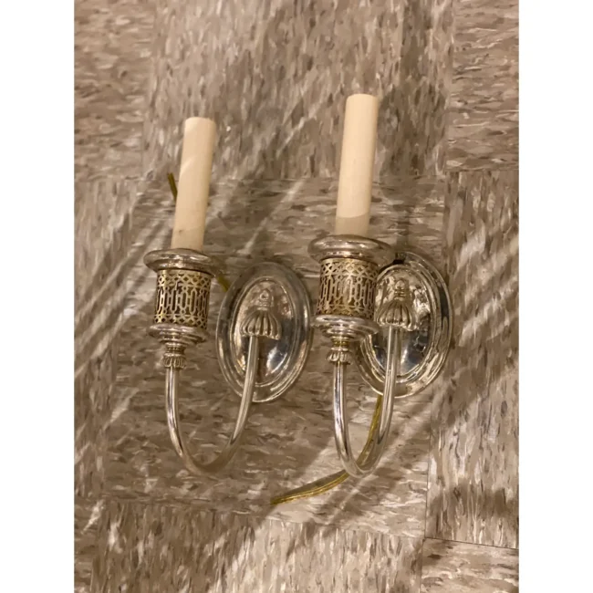 caldwell-silver-plated-one-light-sconces-a-pair-6930 caldwell-silver-plated-one-light-sconces-a-pair-6930