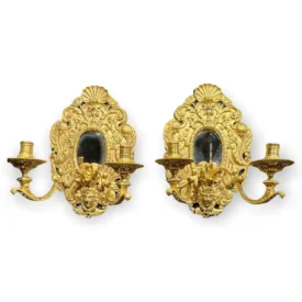 Late 19th Century Gilt Bronze Sconces