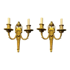 1900 Caldwell Neoclassic Bronze Sconces