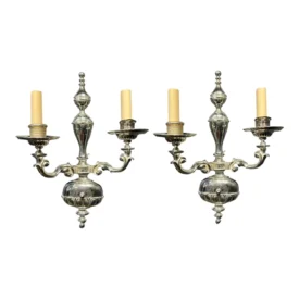 1920s Caldwell Silver Plated Sconces