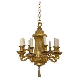 1900 Caldwell Gilt Bronze Caldwell Chandelier 12 Lights