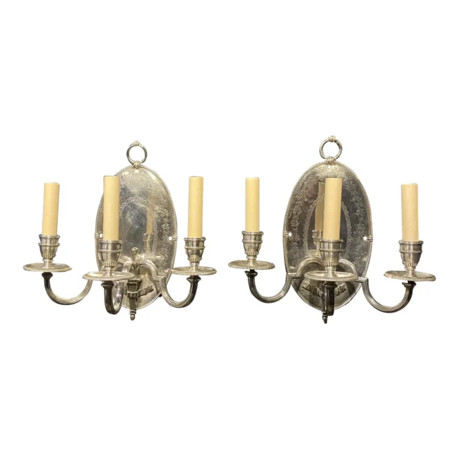 pair-1900s-silver-plated-caldwell-sconces-9436 pair-1900s-silver-plated-caldwell-sconces-9436