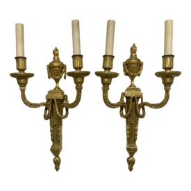 1900 Caldwell Gilt Bronze Sconces