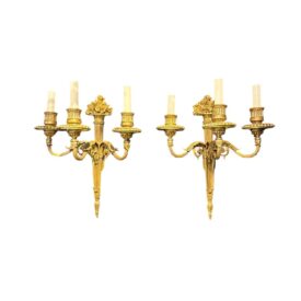 1900 Caldwell Sconces With Flowers Design 3 Lights