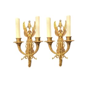 1930 French Empire Style Sconces 2 Lights